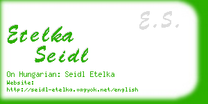 etelka seidl business card